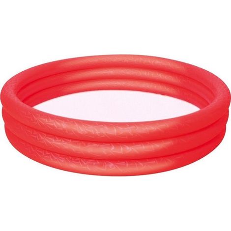 Piscine gonflable - Bestway - 3 chambres - 152x30cm - Rouge - PVC