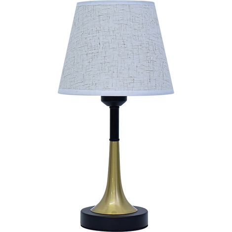 Lampe De Chevet - Télécommande - Réglage D'intensité Et Température De Couleur - Abat-Jour En Tissu Lin - 40 X 12 Cm - 1 Pièce (1/5)