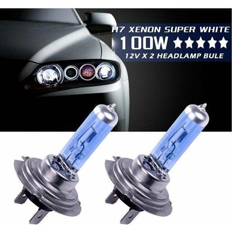 12V H7 100W Xenon Blanc 6000k Halogène Lampe frontale de voiture Globes Ampoules 1 paire (1/5)