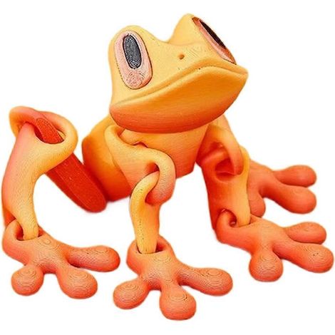 Impression 3D Simulation Grenouille arboricole Articulation Grenouille Aimant de réfrigérateur D : (1/4)