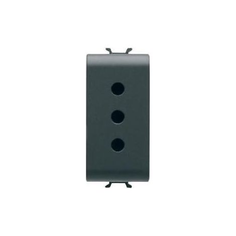 Presa 1M 2P+T 10A P11 Standard Ita.Nero (Gewiss Cod. Gw12201)
