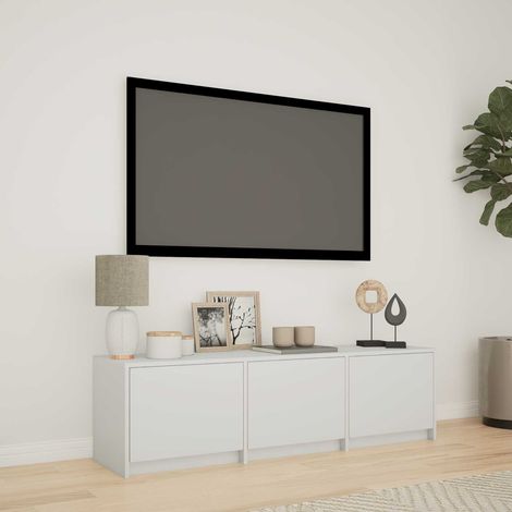vidaXL Mobile TV con LED Bianco 140 x 34 x 40 cm Legno