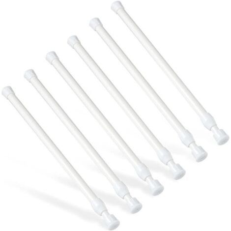 BUNTHAUS Lot de 6 barres de tension télescopiques sans perçage – Tringles réglables 30 à 50 cm