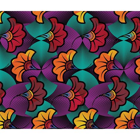 Tela decorativa para exteriores Oxford - Estampado floral africano I DR227 (1/5)