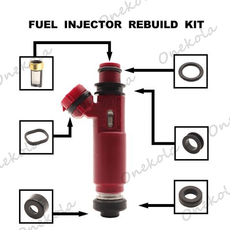Fuel injector repair kit, seal and filter compatible with Mitsubishi Montero 3.5L 6G74 195500-3970 (1/2)
