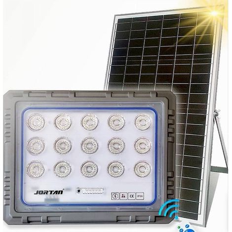 TrAdE Shop Traesio - Faro 200 Watt Con Pannello Solare Luce Forte Telecomando Batteria Lunga Durata - (1/5)
