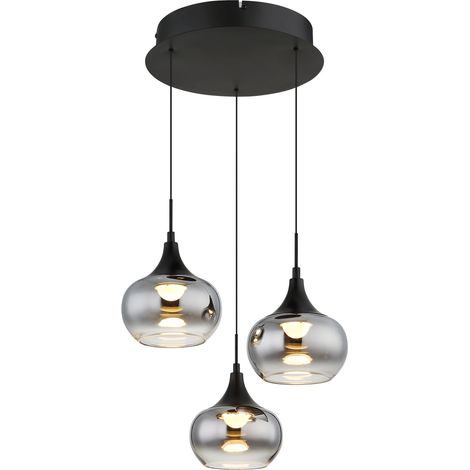 Globo LUI Suspension LED intégrée, noir mat 3000K (1/5)