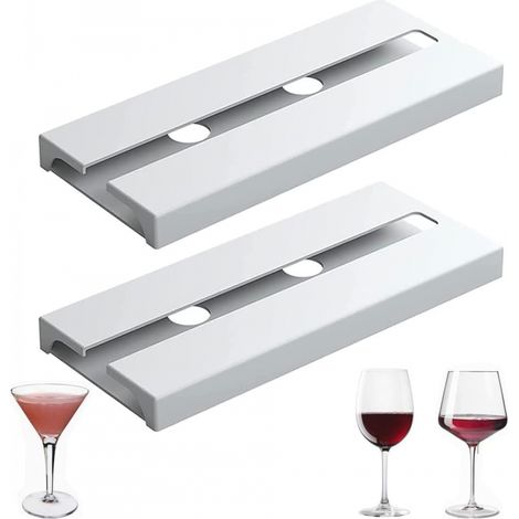 2 supports verres vin suspendus blancs, porte-verres pour maison (1/5)