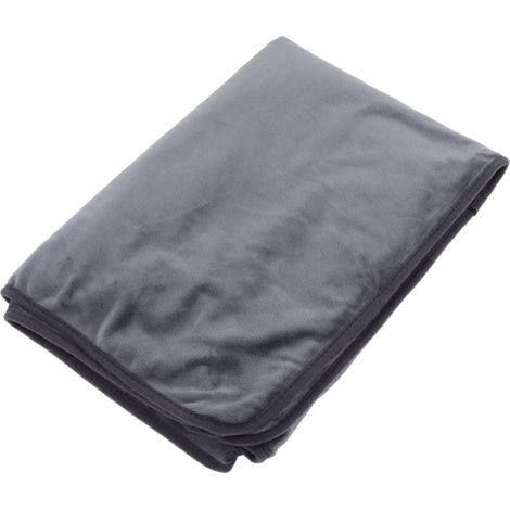 Couverture polaire bébé ultra chaude et douce, parfaite pour la maison, bureau ou voyage, gris foncé - lavable, anti-rétrécissement et réversible. (1/5)