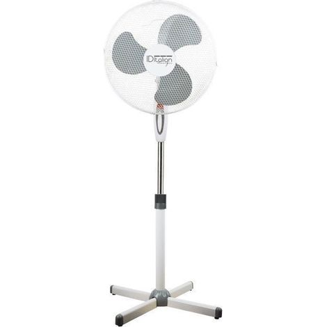 Ventilateur sur pied - ITALIAN DESIGN - 3 vitesses - Hauteur réglable 115-125 cm - 41 cm diamètre - 60 dB (1/5)