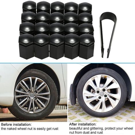 GARRYFIZH 0Set 0di 20 0tappi 0di 0bulloni 0e 0dadi 0di 0ruota 0di 17 0mm, 0tappi 0in plastica 0per 0Opel (1/4)