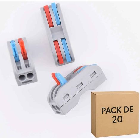 20 connecteurs rapides à leviers 2 entrées-2 sorties 32A, PCT-222 (1/5)
