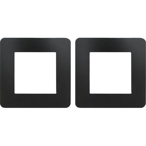 Bougeoir plaques de protection, 2 pièces noir interrupteur surround forme carrée acrylique simple interrupteur protection simple prise murale autocollant interrupteur mural décoration (1/5)
