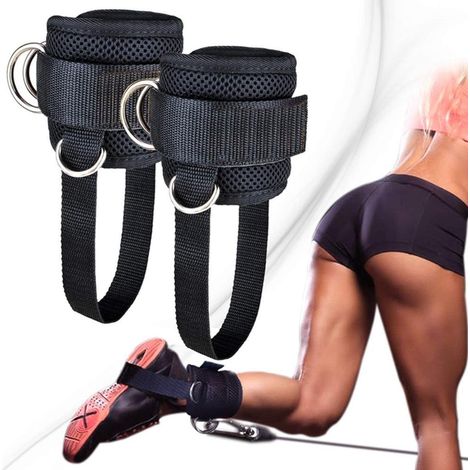 Sangles de cheville fitness résistantes et confortables pour exercices de hanches et cuisses (1/5)