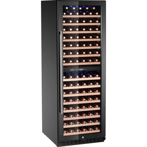 Cave à vin, 2 zones, 131 bouteilles - 76x60xH177 cm - Hendi