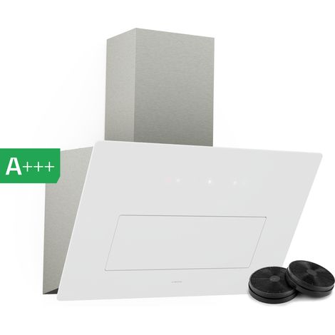 Klarstein SleekAir Dunstabzugshaube - 60 cm Kopffreihaube, 686 m³/h, A++ Energieeffizienz, Touch-Bedienfeld, LED-Beleuchtung 2700-6500 K, Duale Belüftung, Weiß