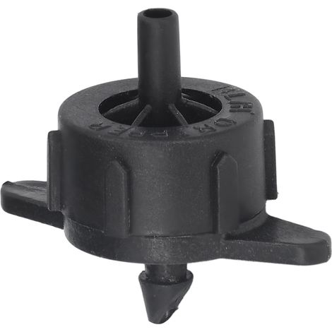 100 pièces Goutteurs 4mm Compensation Pression Débit Uniforme Irrigation Arrosage Goutte à Goutte pour Grands Terrains 4L Noir