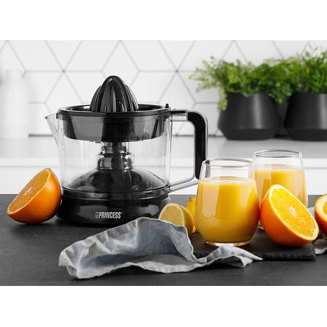 Elektrische Saftpresse, 1 Liter Zitruspresse, 2 Presskegel, 25 Watt (1/5)