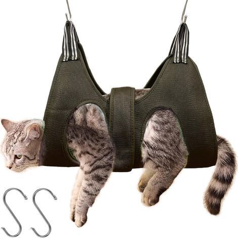 Hamac de toilettage pour chien, harnais pour couper les griffes des animaux de compagnie avec sangle large, harnais de suspension pour chien pour couper les ongles, kit d'aide au toilettage pour (1/5)
