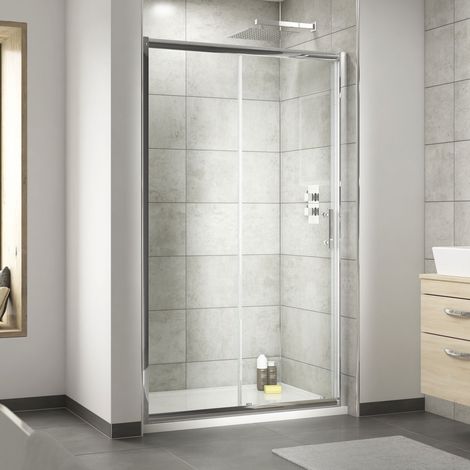 Hudson Reed Pacific Sliding Shower Door 1200mm Wide - 6mm Glass (1/5)