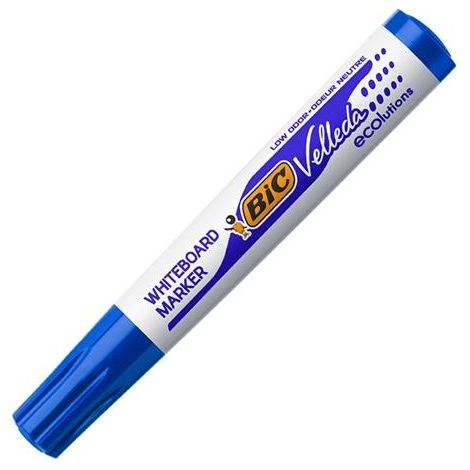 Bic Velleda ECOlutions 1701
Eco-amigable.
El BIC Velleda 1701 ECOlutions es un marcador de pizarra de limpieza en seco. Está hecho con un 51% de mater
