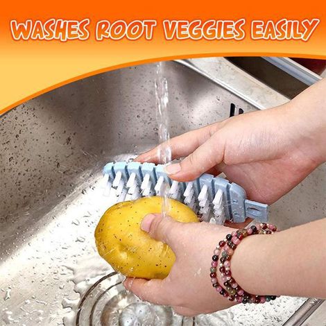 Brosse à récurer pour légumes, outil de nettoyage pour la cuisine, brosse pour carottes et pommes de terre, outil de cuisine (1/5)