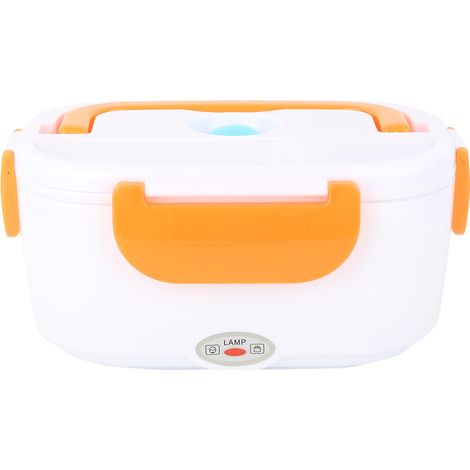 Boîte-repas chauffante électrique portable, 110-240V, prise américaine, conteneur de stockage alimentaire (orange) (1/5)