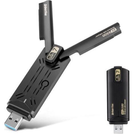 Clé WiFi 7 USB pour PC BE6500, Tri-Bande 6GHz/5 GHz/2,4 GHz, Adaptateur Cle USB WiFi, Dongle WiFi, MLO/USB3.0/WPA3 pour Windows 10/11 (1/5)