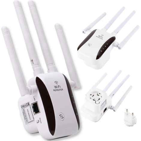 Ripetitore Wi-Fi LAN 300Mbps RJ45 con 4 antenne e range extender (1/5)