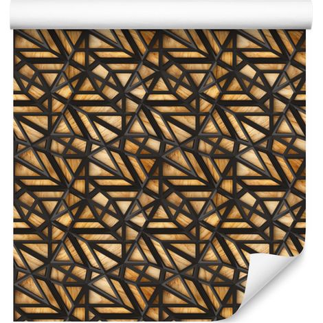 Papier peint imitation bois 3D pour salon et chambre 50x1000 cm (1/5)