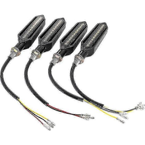Clignotants LED à effet clignotant pour motos FZ1, FZ8, XJ6, FZ6, MT-09, FZ-09 et MT07 (lot de 4)