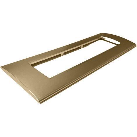 Placchetta per interruttore a 7 posti sabbia cassetta 507 compatibile con bticino living light supporto cover (1/2)