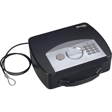Master Lock P008EML Portable Digital Safe with Cable MLKP008EML (1/3)