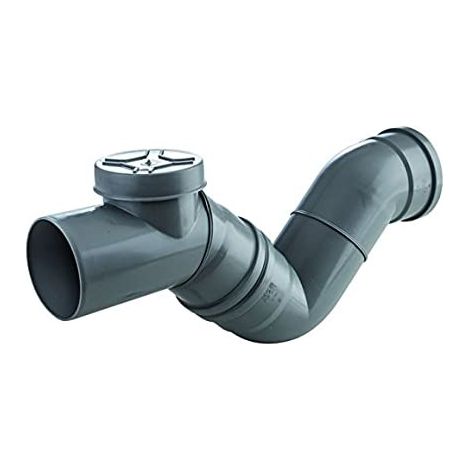 Sifone firenze innesto completa di guarnizione in epdm monolabbro 125 - wavin (1/2)