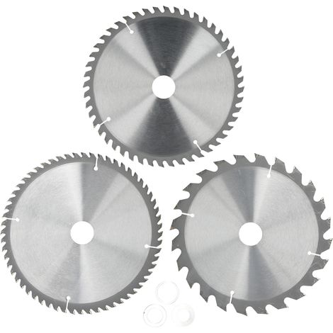 Lot de 3 lames circulaires à bois 8 pouces 24/48/60 dents pour découpe du bois (1/5)