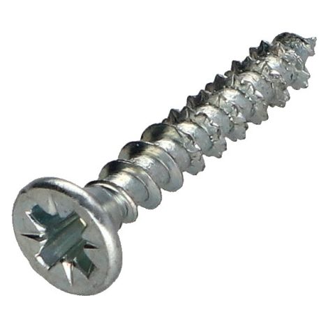VBA Vis bois agglo Premium Tête fraisée Pozi N°2 3.5X17 Acier zingué-10 pièces (1/4)