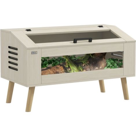 140L Reptile and Small Animal Vivarium with Tempered Glass for Snakes, Lizards, Frogs, Chameleons, Hamsters, and Gerbils (1/5)