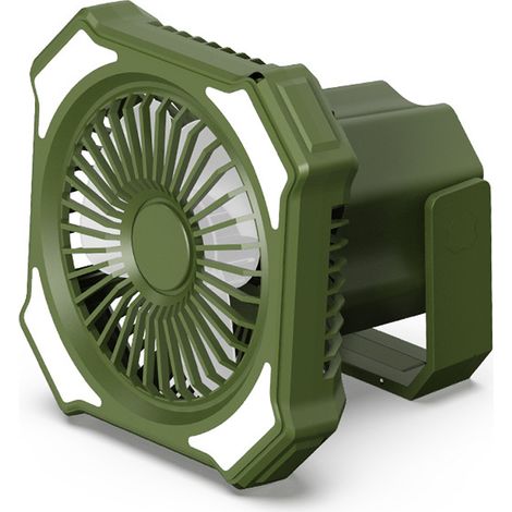 Multifunktionaler Campingventilator mit LED-Licht, USB-Akku, tragbarer Powerbank, 3 einstellbaren Windgeschwindigkeiten und Helligkeit, Fernbedienung für Zuhause, Büro, Camping und Picknick