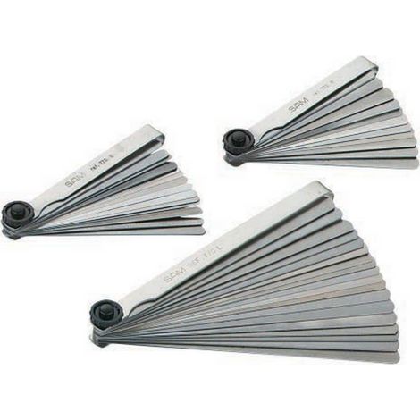 18 DICKENMESSGERÄTE, LANG, MIT ABGERUNDETER SPITZE 0,05-1MM, SAM TOOLING - 770L