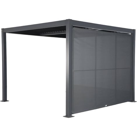 sweeek - Pergola mit Lamellendach Palace 3x3m mit Vordach 3m (1/4)