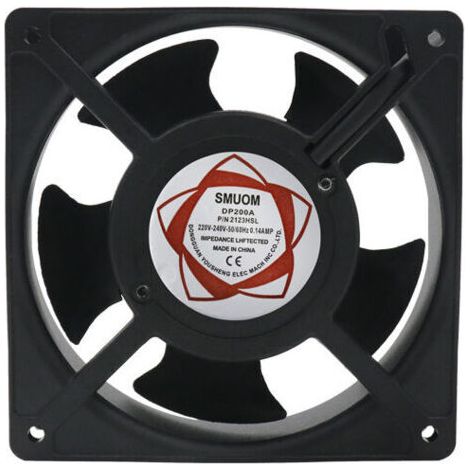 HYY AR Ventilateur axial pour boîte de cheminée Insérable Haute température Pales en métal Silencieux Universel 120 x 120 x 38 mm (1/5)