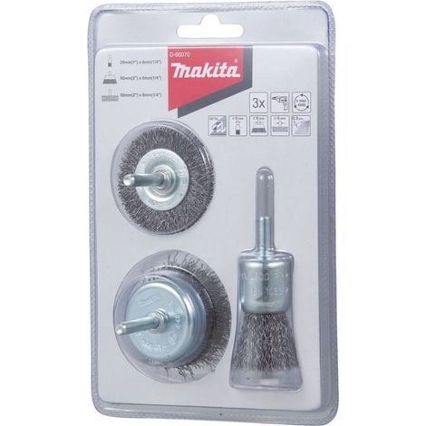 Set de 3 brosses perceuses Makita D-66070 (SKU produit : 93180518 SKU Offre : 926zt06) (1/2)