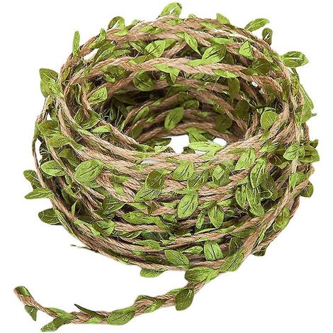 Guirlande de feuilles artificielles rustiques style jungle - 20 m - Décoration murale végétale pour mariages et jardins (1/5)