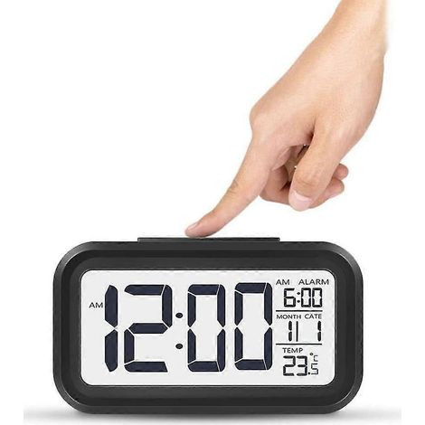 Digitaler Wecker, HD Smart Light, großer Bildschirm, elektronischer Wecker mit Datums-/Temperatur-/Zeit-/Schlummerfunktion für Kinder und Jugendliche (1/5)