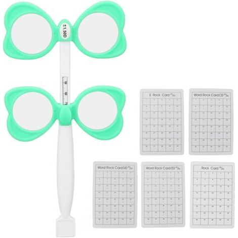 Viseur Optique Vert en Plastique avec 5 Cartes de Test de Vision Proche ±150