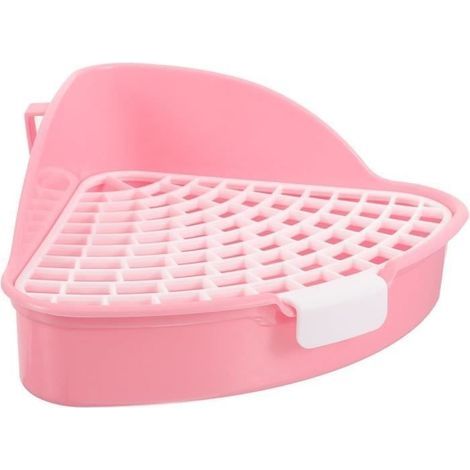 Katzentoilette – Haustier – Kaninchen – Wiederverwendbarer Kunststoff – Rosa – Hygienisch (1/4)