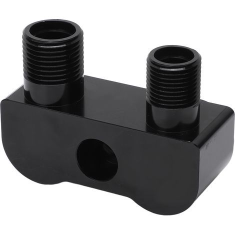 90°-Winkelanschluss für Klimakompressor, Adapter-Kit aus schwarzem 6061-T6-Aluminium, Ersatz für Ford LSX LS1 (1/5)