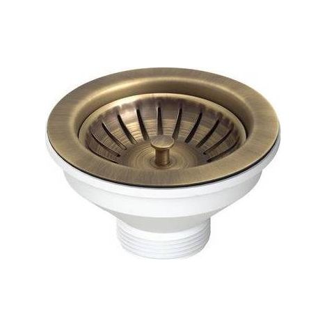 PILETTA 114 MM PER LAVELLO CON FORO 90 MM Misura: Pirite - Ottone anticato