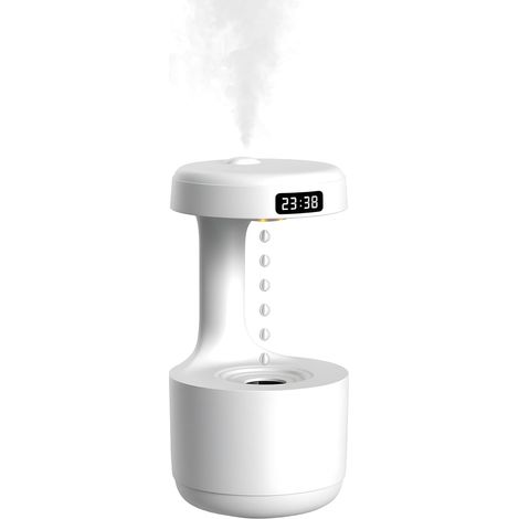 Humidificador antigravedad para dormitorio, minihumidificador silencioso con forma de gota de agua y tanque de agua de 800 ml para dormitorio y sala de estar. (1/5)