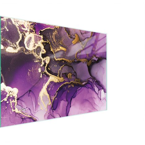 TAGLIERE IN VETRO 30x22 VIOLA (1/5)